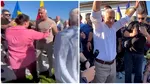 Susținătorii și contestatarii lui Călin Georgescu, la un pas de bătaie la vizita fostului candidat la Vaslui. S-au împins și amenințat, iar poliția a intervenit