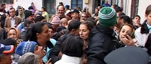 Sute de persoane din Deva s-au călcat în picioare pentru ajutoarele primite de la Uniunea Europeană 