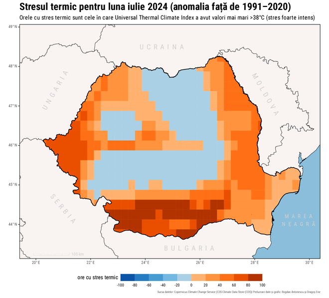 Stres termic luna iulie 2024