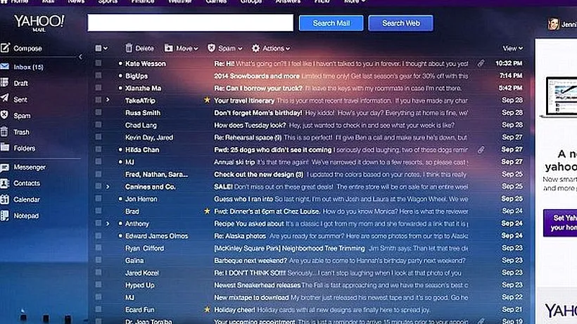 Utilizatorii Yahoo!, furioși din cauza modificărilor serviciului de e-mail: „E un dezastru