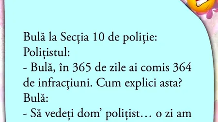 BANCUL nopții | Bulă ajunge la Secția 10 de poliție