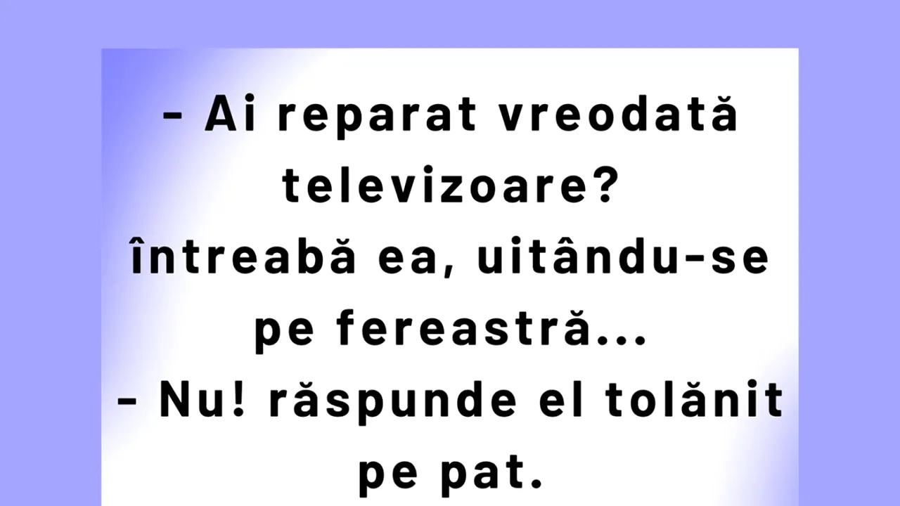 Bancul de sâmbătă | 