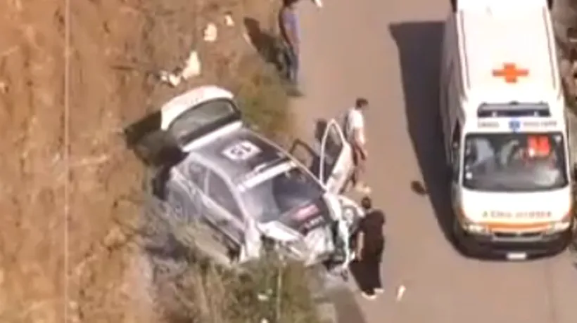 VIDEO - ACCIDENT MORTAL la Raliul Siciliei. Copilotul unei mașini a decedat, după ce autovehicului a intrat într-un parapet