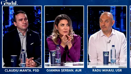 Scandal în platoul emisiunii Subiectul Zilei. Primarul USR Radu Mihaiu și deputatul PSD Claudiu Manta se ceartă pe cine a propus primul legea
