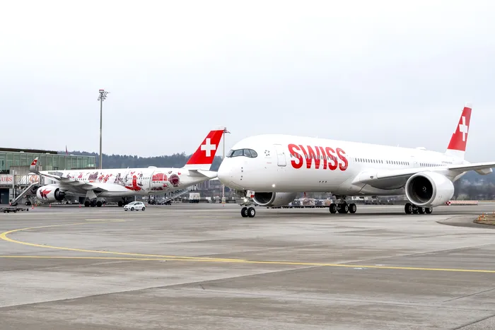 First arrival of the A350-900 HB-IFB at Zurich Airport