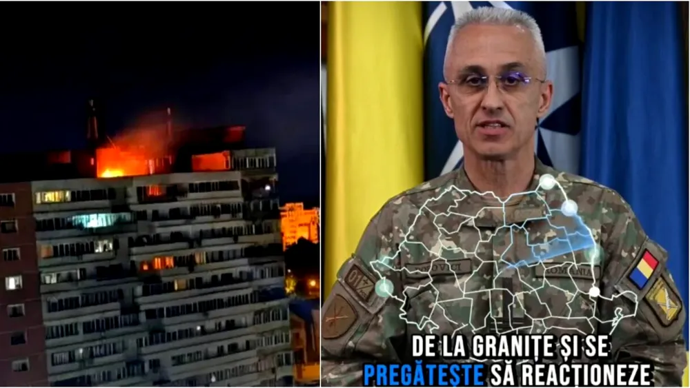 Ministerul Apărării eșuează să ofere un motiv întemeiat pentru care nu a doborât drona, prăbușită peste blocul din Galați: „Rămâneți calmi”
