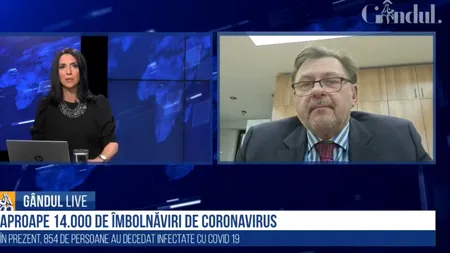 COVID-19. Dr. Alexandru Rafila, la Gândul Live: Cred că vor apărea focare în perioada următoare / Acele teorii că după 70 de zile virusul dispare nu prea stau în picioare