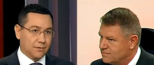Mediafax Monitorizare: 31 - 29 scorul Ponta-Iohannis la minute, în a doua dezbatere electorală
