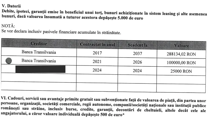 Declarație avere Elena Lasconi - Sursa foto: prezidentiale2024.bec