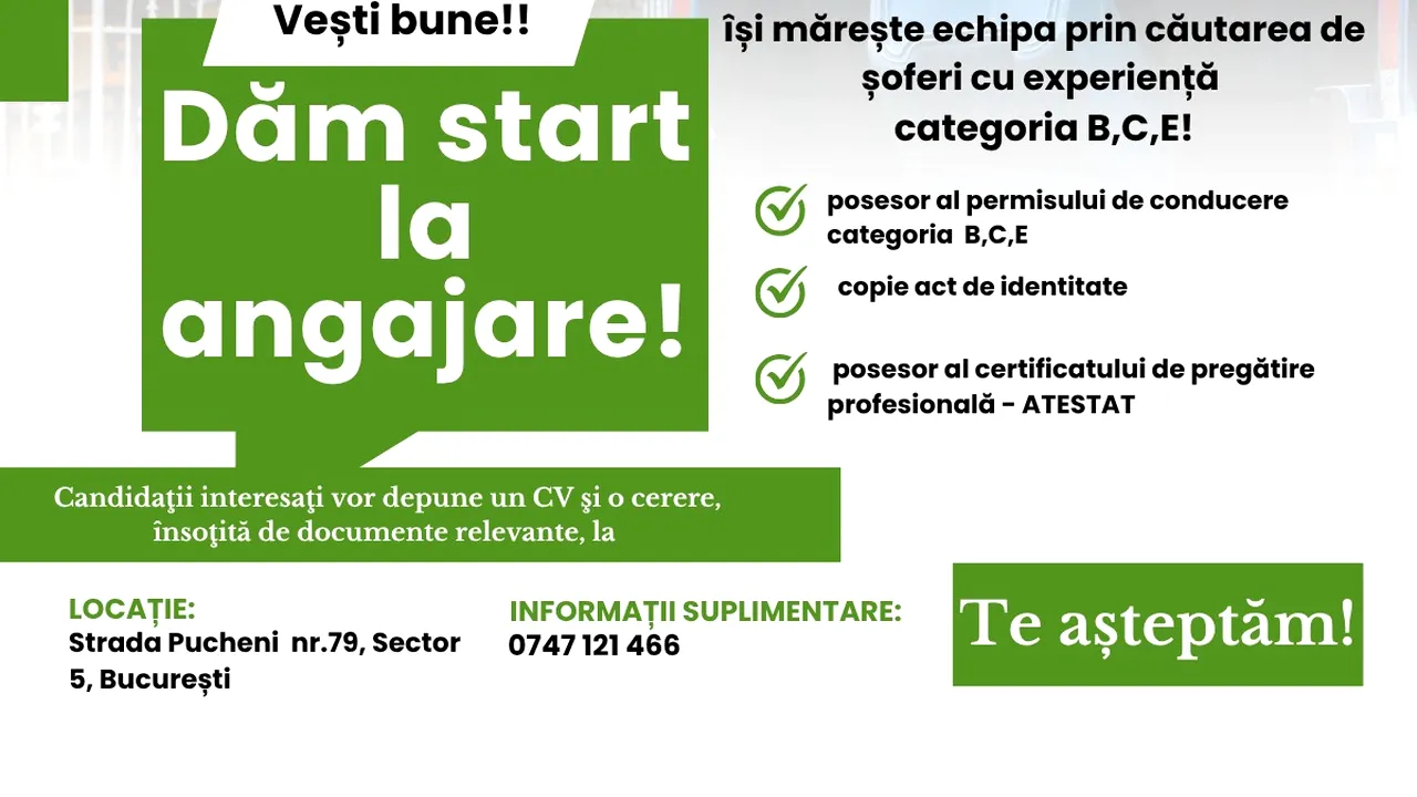 (P)Primăria Sectorului 5 face angajări. Care sunt condiţiile