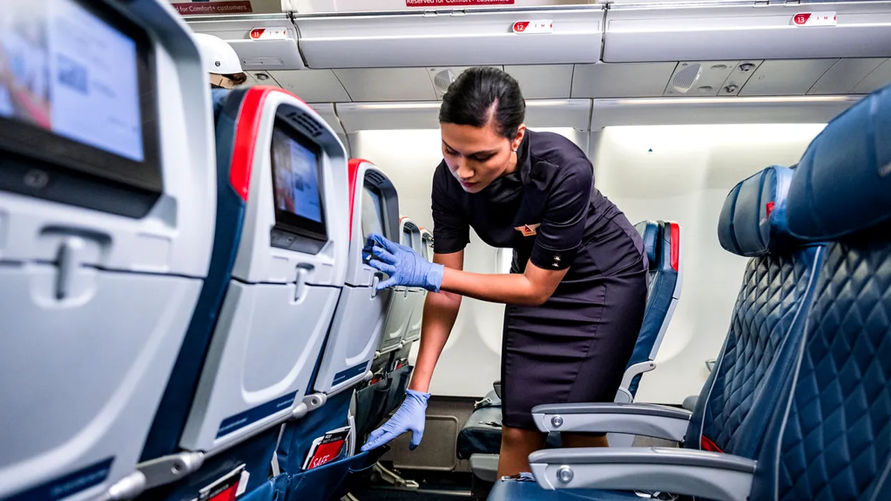 De ce țin STEWARDESELE mâinile sub coapse de fiecare dată când decolează și aterizează avionul