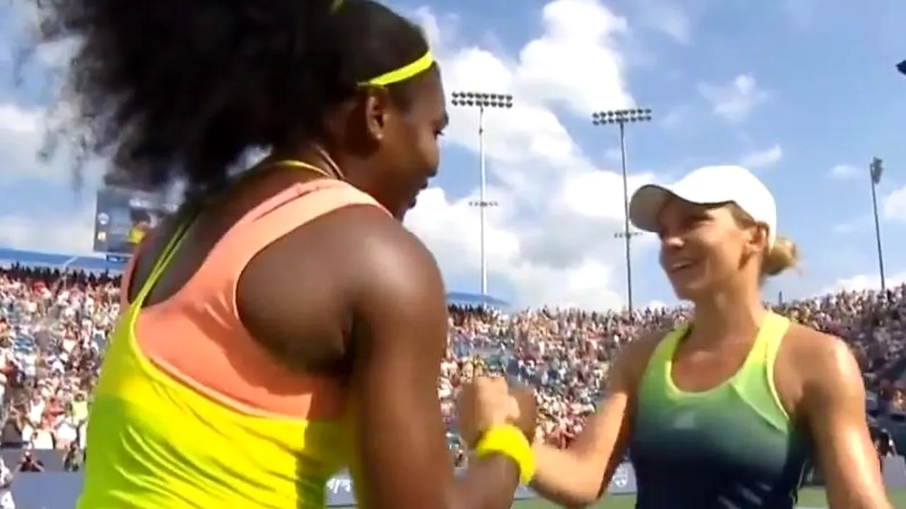 Incident neplăcut pentru Simona Halep la un meci caritabil contra Serenei Williams. Jucătoarea americană și-a cerut imediat scuze