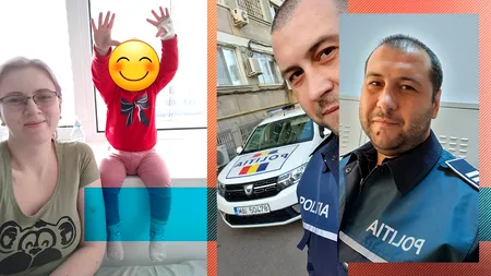 Fetiță de 1 an și 3 luni, salvată de un polițist aflat în timpul liber / Micuța s-a înecat cu salivă, iar agentul a resuscitat-o