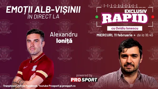 „EXCLUSIV RAPID” după CFR – Rapid 1-1, cu Alexandru Ioniță!