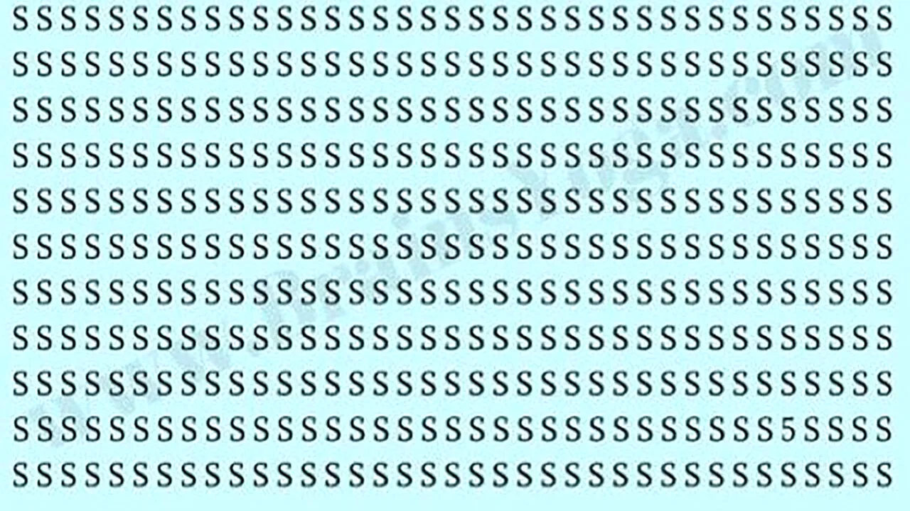 Test de inteligență | Doar un geniu poate găsi cifra 5 ascunsă printre S-uri