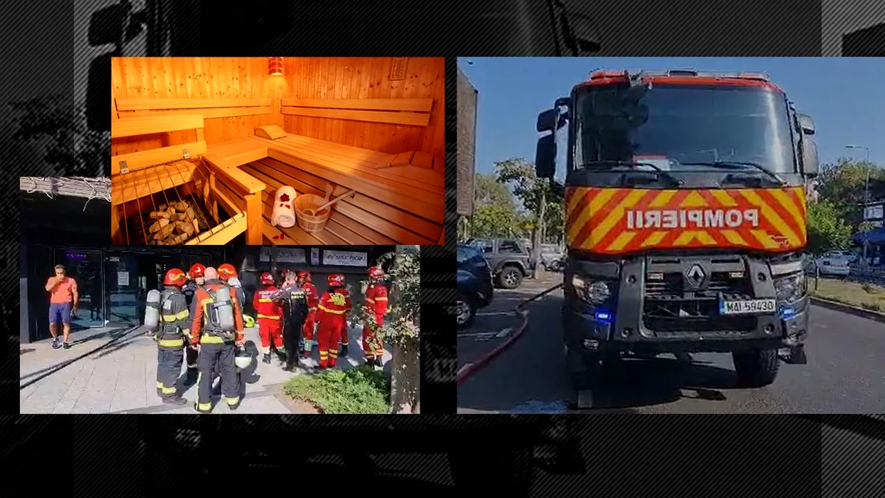 FOTO. Incendiu la o celebră saună din Constanța. 20 de persoane s-au autoevacuat