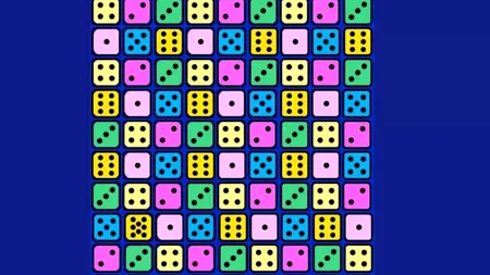 Test de inteligență | Dintre aceste 81 de zaruri, unul este GREȘIT. Care?