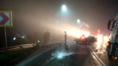 Accident mortal, soldat cu un mort și un rănit grav, pe DN 7, în Vâlcea - FOTO 