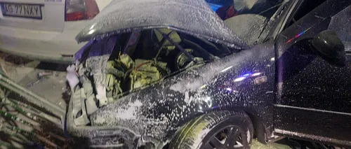 FOTO ACCIDENT cu patru autoturisme în Pitești. Patru persoane au ajuns la spital