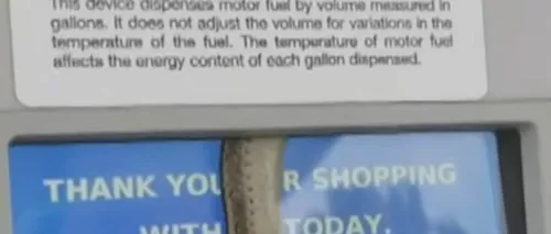 Șarpe, captiv în zona ecranului unei pompe dintr-o benzinărie. Clientă: Am crezut că e o farsă - VIDEO