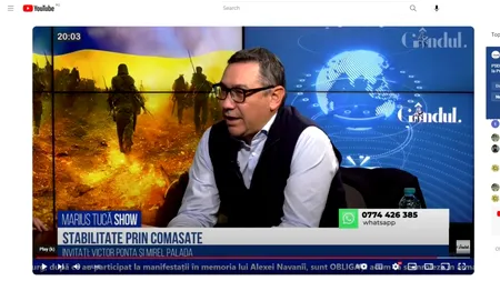 Poll Marius Tucă Show. „PSD și PNL ar trebui să susțină candidatura lui PIEDONE la Primăria Capitalei?”