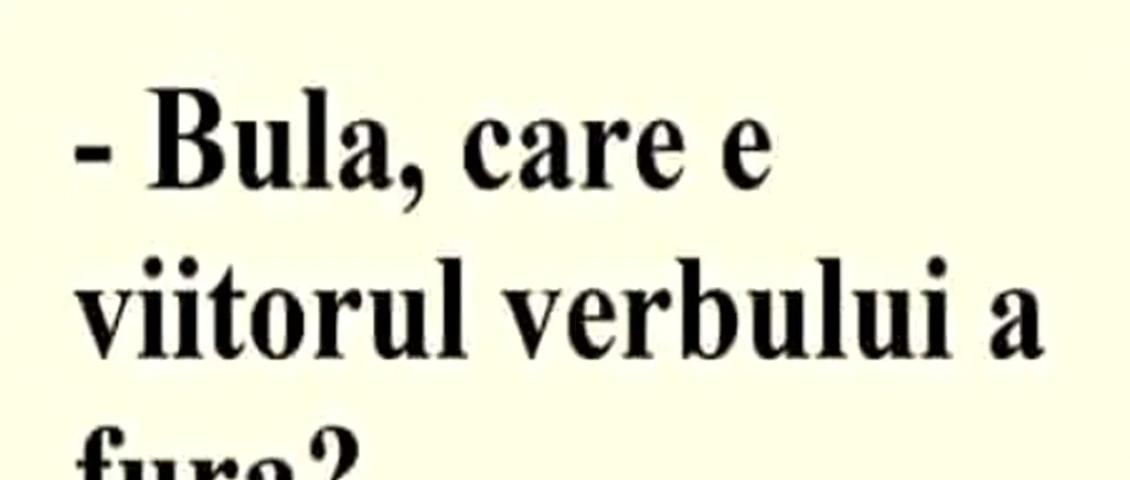 BANC | Care e viitorul verbului a fura, Bulă?