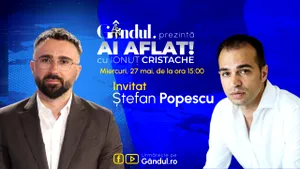 „Ai Aflat! cu Ionuț Cristache” începe miercuri, 27 mai, de la ora 15.00, live pe Gândul. Invitat: Ștefan Popescu