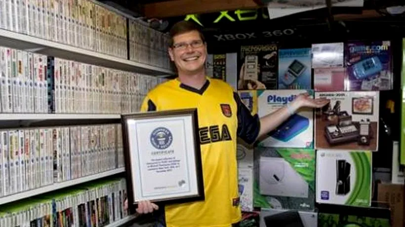 Un bărbat a intrat în Cartea Recordurilor pentru cea mai mare colecție de jocuri video