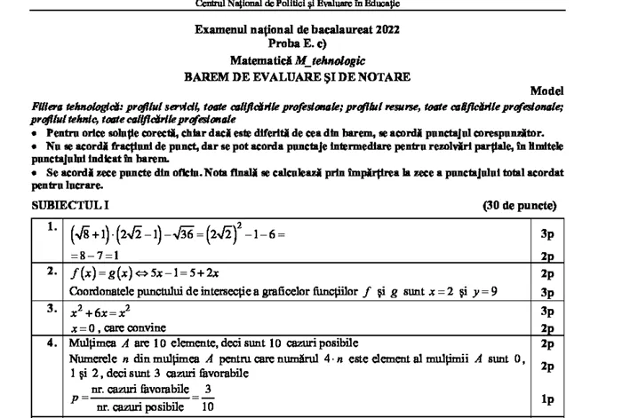 Subiectele la matematică au dat mari bătăi de cap elevilor