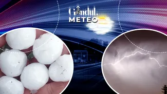 Avertisment al meteorologilor. Ploi torențiale, vânt, descărcări electrice și grindină în mai multe zone ale țării. ANM, informații de ultimă oră pentru Gândul