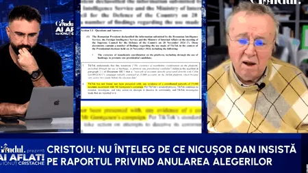 Cristoiu: Președintele este la strâmtoare. Nicușor Dan o ține langa cu anularea alegerilor
