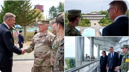 Președintele Klaus Iohannis a vizitat zona demilitarizată dintre Coreea de Sud și Coreea de Nord
