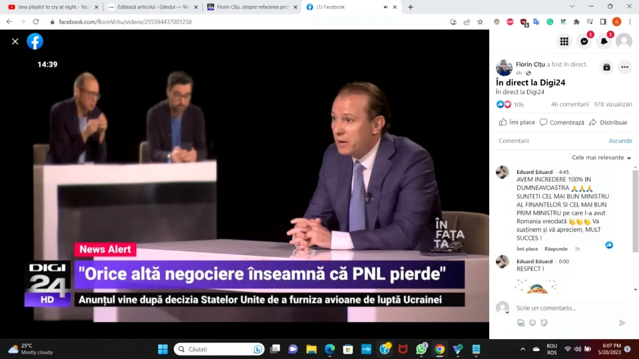 Florin Cîţu: „Dacă nu luăm Finanțele, Transporturile și SGG, PNL pierde”
