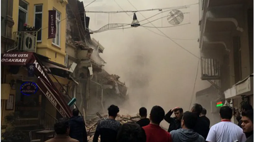 O clădire de cinci etaje s-a prăbușit la Istanbul
