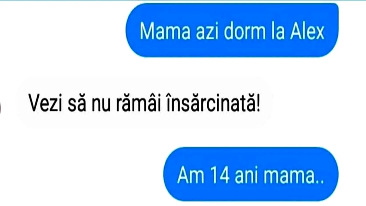 Bancul de miercuri | „Mamă, azi dorm la Alex!” „Vezi să nu rămâi însărcinată!”