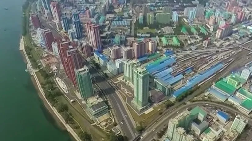 Imagini RARE. Cum arată Phenianul filmat din aer. VIDEO spectaculos din capitala Coreei de Nord


