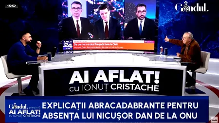 Ion Cristoiu a comentat motivarea absenței de la ONU a președintelui Nicușor Dan: „Nici măcar o poveste CREDIBILĂ nu a fost în stare să pregătească”