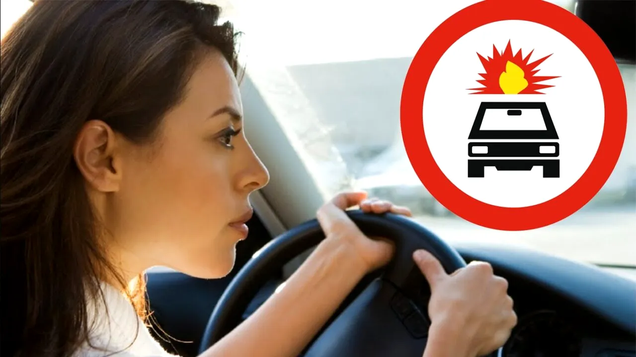 Și unii șoferi experimentați greșesc. Ce înseamnă, de fapt, semnul de circulație cu mașina în flăcări