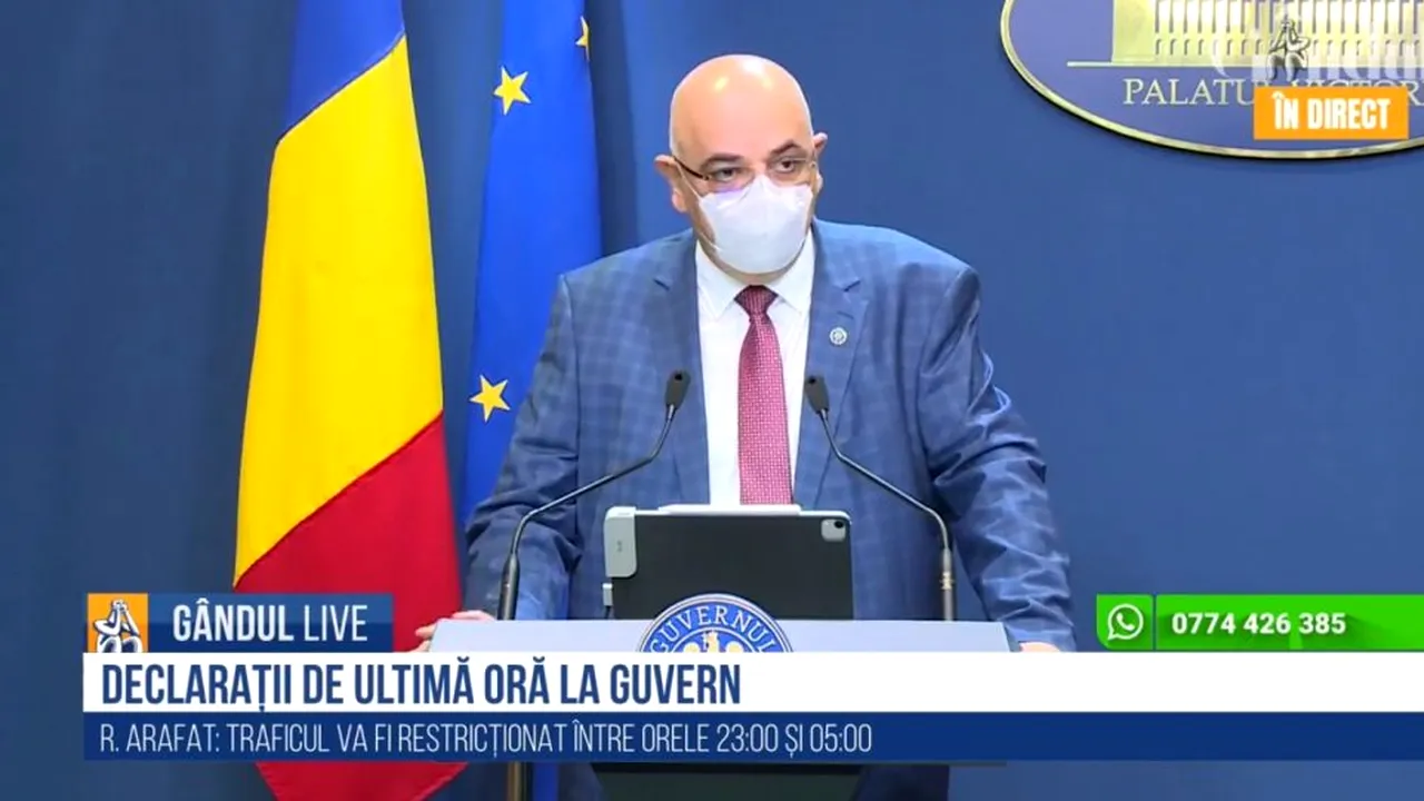 Raed Arafat, declarații de ultimă oră! Creșele și afterschool-urile rămân deschise / Cumpărăm trei milioane de teste pentru pacienții simptomatici COVID-19