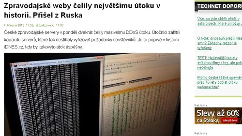 Hackeri au atacat principalele servere ale site-urilor de informații din Cehia