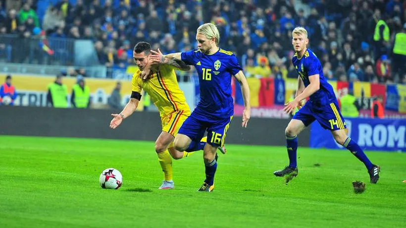 Suedia - România 2-1, în preliminariile EURO 2020. Rezumatul meciului