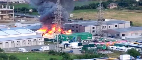 Incendiu puternic la un depozit de produse alimentare din Cluj-Napoca - VIDEO