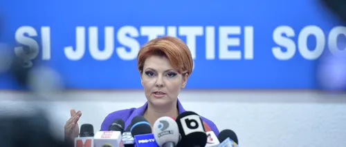 Olguța Vasilescu anunță majorări salariale pentru unii bugetari