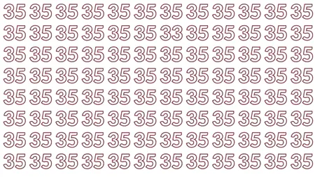 Test de perspicacitate | Nu toate numerele din imagine sunt 35. Găsiți 