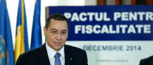 Premierul Ponta preia interimatul la Ministerul de Finanțe