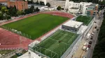 Fotbal pe acoperiș, la Timișoara. Cum arată Stadionul Știința înainte de inaugurare, cu 2 terenuri sintetice deasupra tribunei