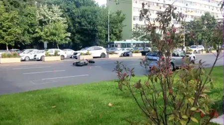 Accident GRAV la Pasajul Unirii. Trafic îngreunat după coliziunea dintre o mașină și o motocicletă