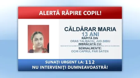 Fata de 13 ani, răpită din curtea casei și urcată într-un BMW, a fost găsită (UPDATE)