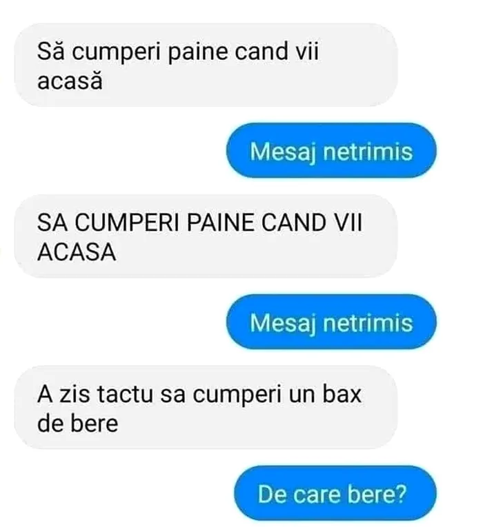 Bancul de duminică | Mesaj netrimis