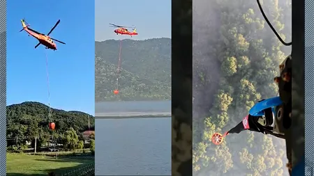 Incendiu DEVASTATOR într-o pădure din Mehedinți. Două avioane Spartan și sute de salvatori intervin în zona afectată / Focul arde de 7 zile